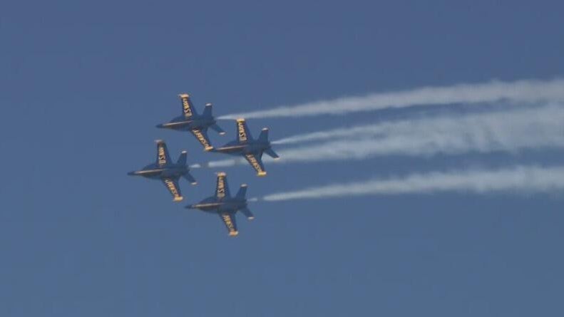 Blue Angels roar back over San Francisco after weather conditions threaten Fleet Week show — CBS Bay Area (KPIX), Moraga Arts news