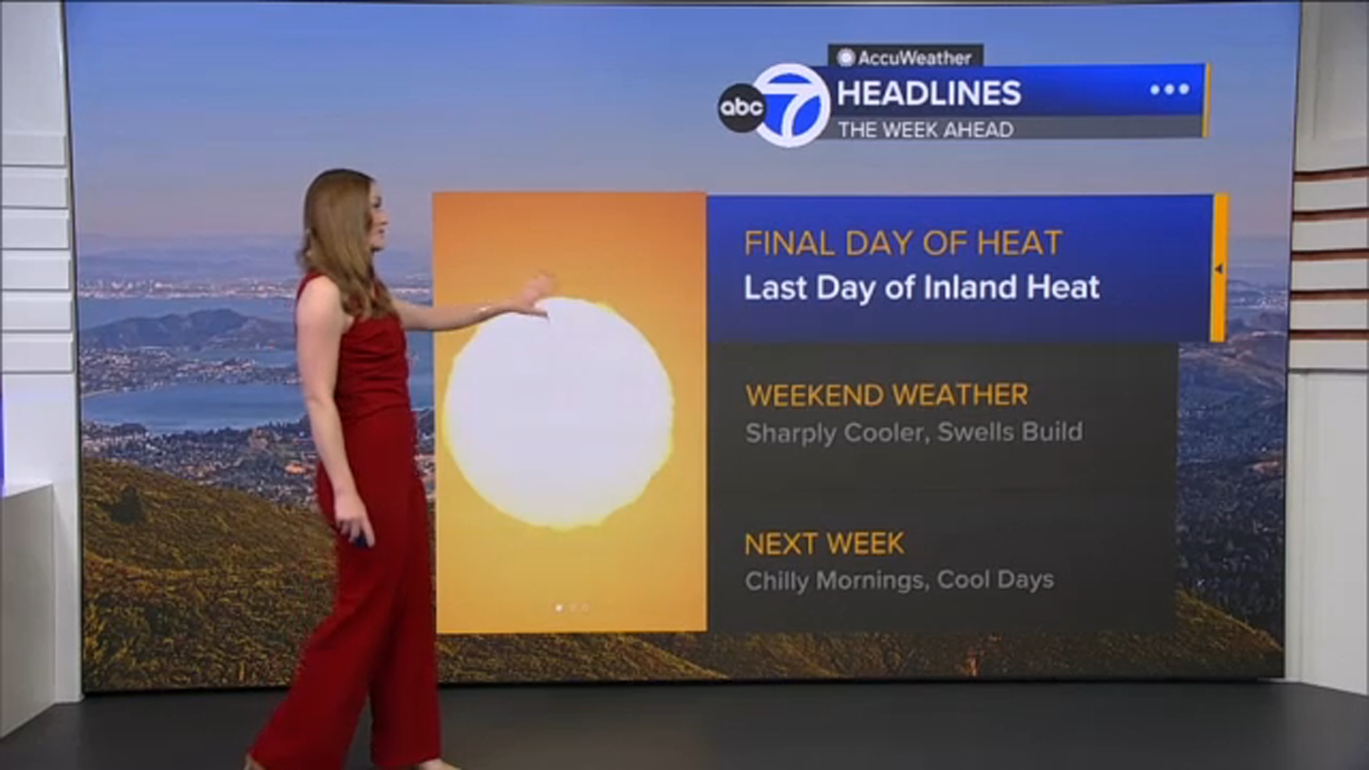 AccuWeather Forecast: Heat Advisory expires tonight; temps cool down into weekend
       — ABC 7 Bay Area, Moraga Community news