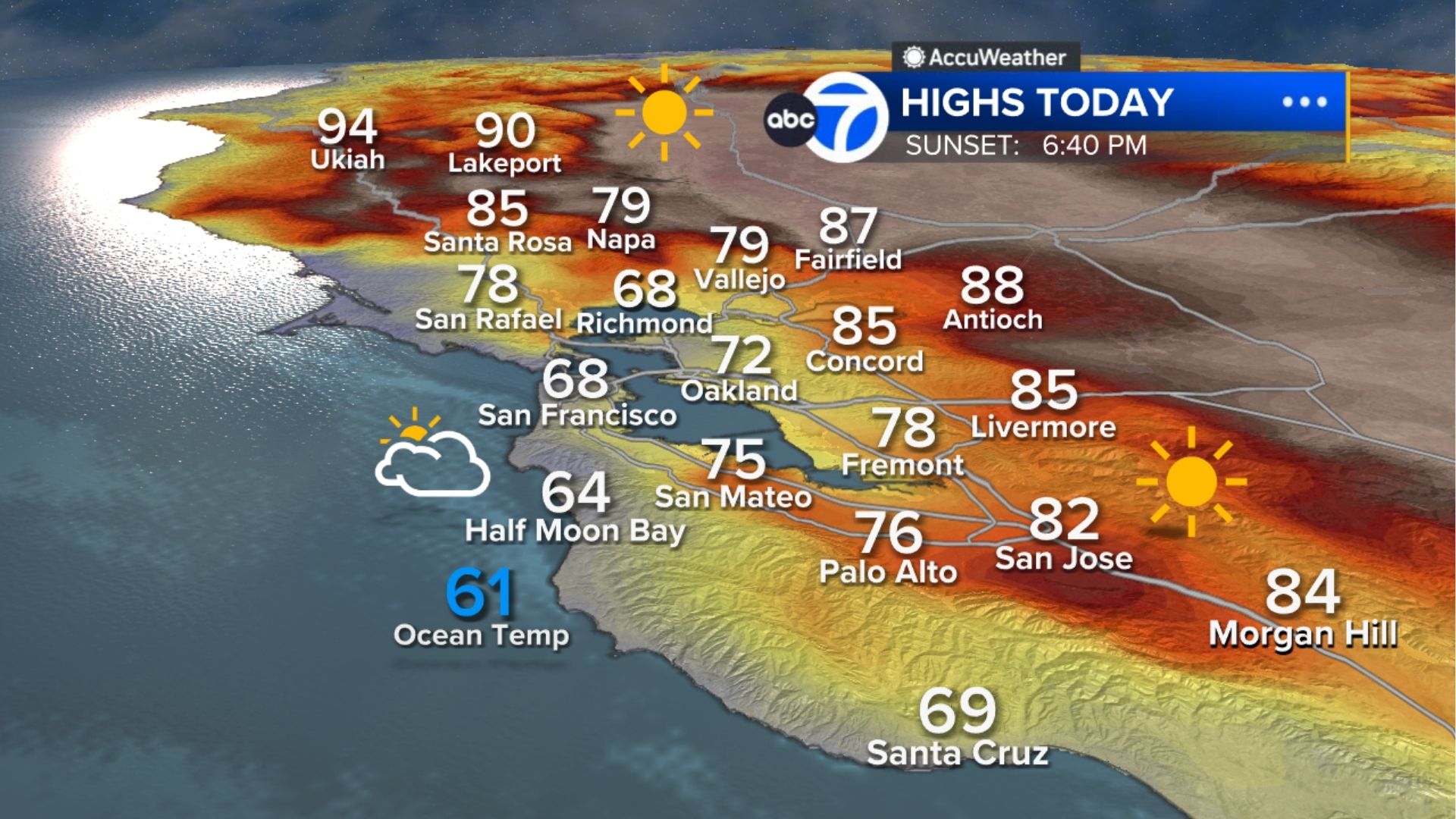AccuWeather Forecast: Relief from heat is here with fog along the coast
       — ABC 7 Bay Area, Moraga Community news
