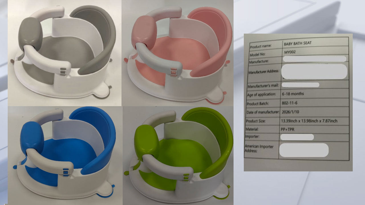 Baby bath seats sold on Amazon under recall for risk of serious injury, drowning — KTVU FOX 2 Bay Area, Moraga Government news